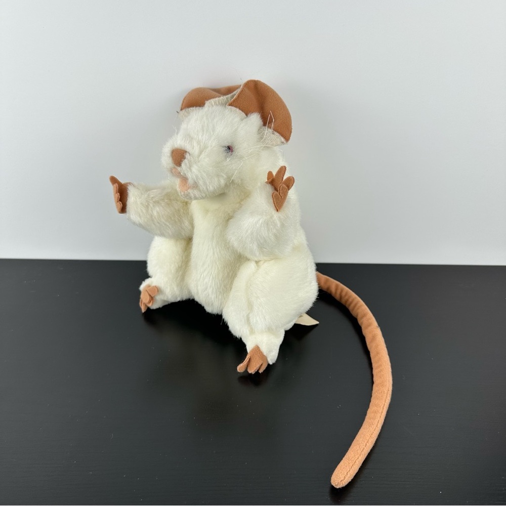 Folkmanis Puppets White Mouse Hand Puppet 7” Pink Eyes Plush Stuffed Animal Rat